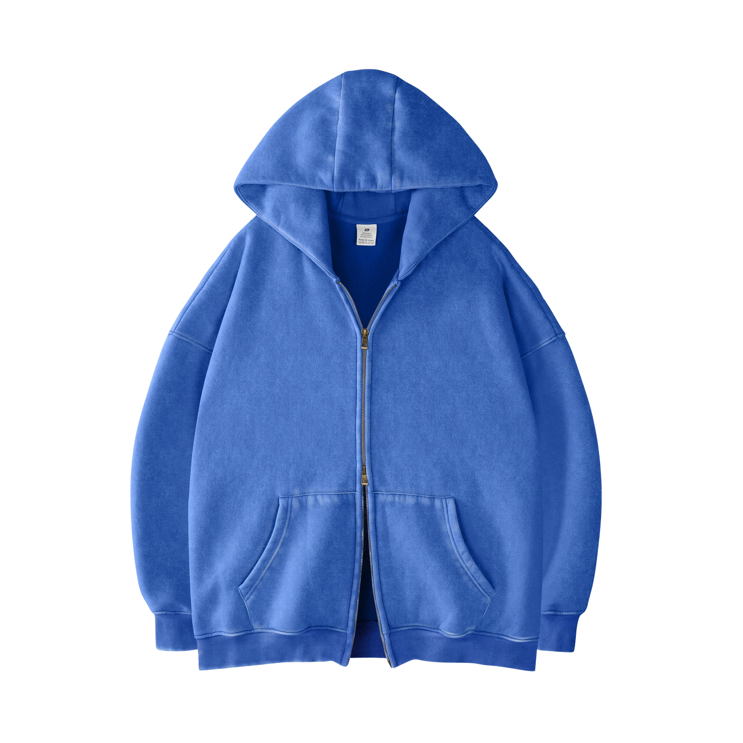 [PURE BLUE] - ACID WASH ZIP UP.