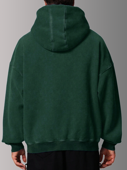 [FOREST GREEN] - ACID WASH ZIP UP.