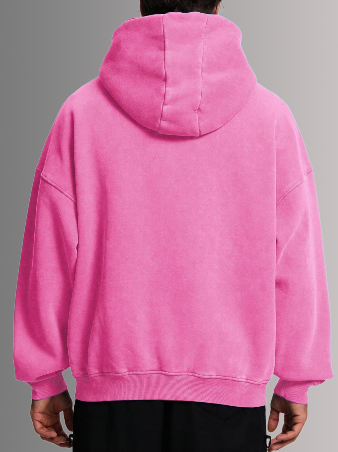 [PALE PINK] - ACID WASH ZIP UP.